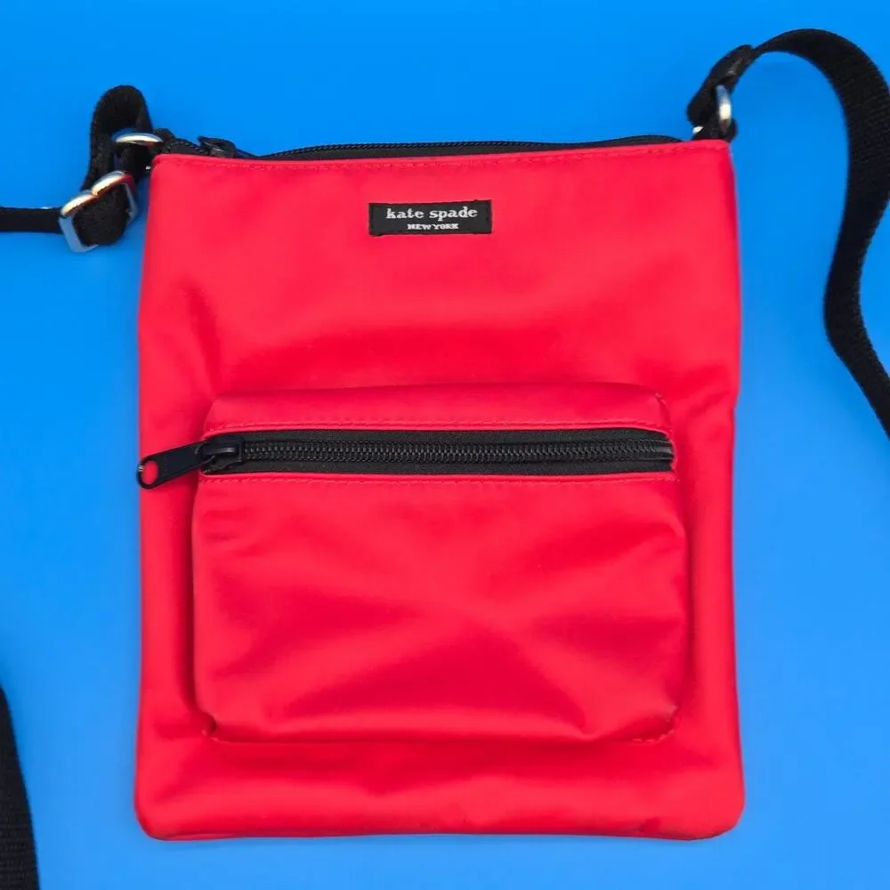Kate Spade Thomas Anniversary Red Nylon Crossbody Bag Adjustable Strap